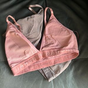 Danskin XL peach and purple padded sports bra